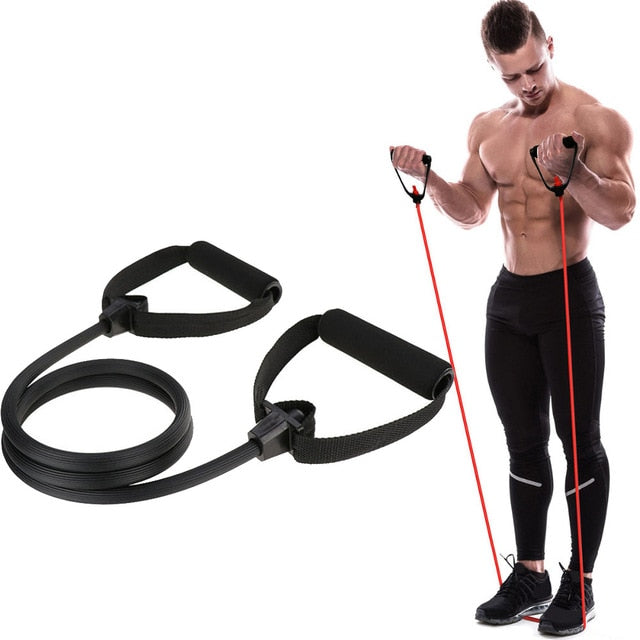 Yoga Crossfit Resistance Bands Exerciser Pull Rope Portable Gym Workout Pilates Bar Trainer Elastic Bands For Fitness Equipment