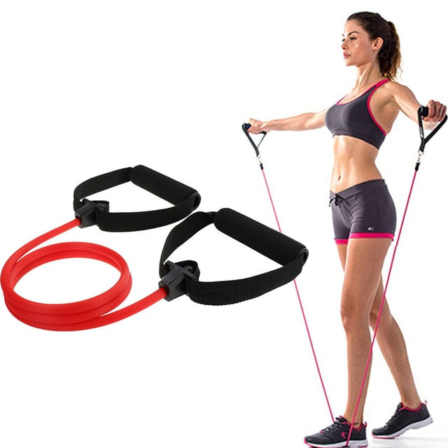 Yoga Crossfit Resistance Bands Exerciser Pull Rope Portable Gym Workout Pilates Bar Trainer Elastic Bands For Fitness Equipment