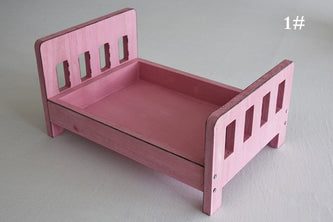 Newborn Photography Vintage Wooden Bed Baby Photoshoot Props Furniture For Studios Photo Shooting Infant Crib Studio Accessories