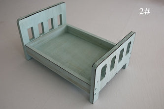 Newborn Photography Vintage Wooden Bed Baby Photoshoot Props Furniture For Studios Photo Shooting Infant Crib Studio Accessories