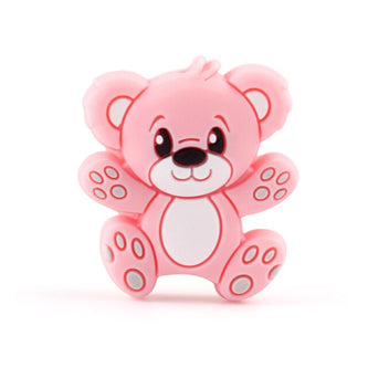 Keep&Grow Silicone Animal Bear Beads 10pcs Newborn Teether Products Cartoon Teething Beads DIY Pacifier Chain Baby Oral Care Toy