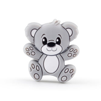 Keep&Grow Silicone Animal Bear Beads 10pcs Newborn Teether Products Cartoon Teething Beads DIY Pacifier Chain Baby Oral Care Toy