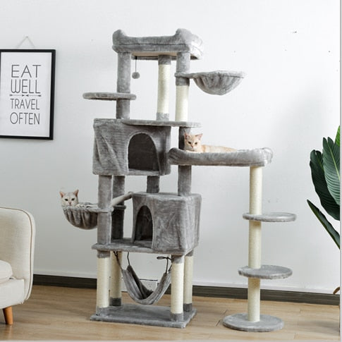 Speedy Pet Multifunctional Chair Creative Cube House with Scratching Removable Pad Cushions Pet Activity Cat Tree with Ball