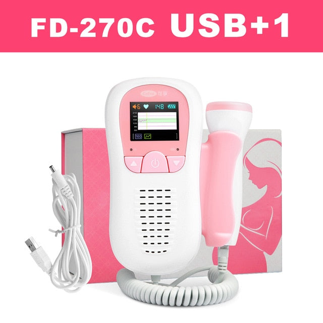 Cofoe Doppler Fetal Heartbeat Detector Baby Care Household Portable for Pregnant Fetal Pulse Meter No Radiation Stethoscope