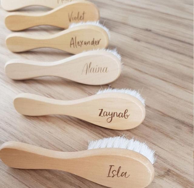 Personalized Baby Hair Brush Baby Shower Gift Care Kids Massage Baby Kit Newborn Keepsake New Mom Gift