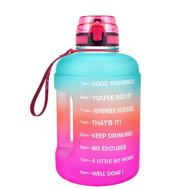 BuildLife 1.3L 2.2L 3.78L Water Bottle With Locking Flip-Flop Lid Outdoor Gym Bottles Fitness Sports BPA Free Large Capacity Jug