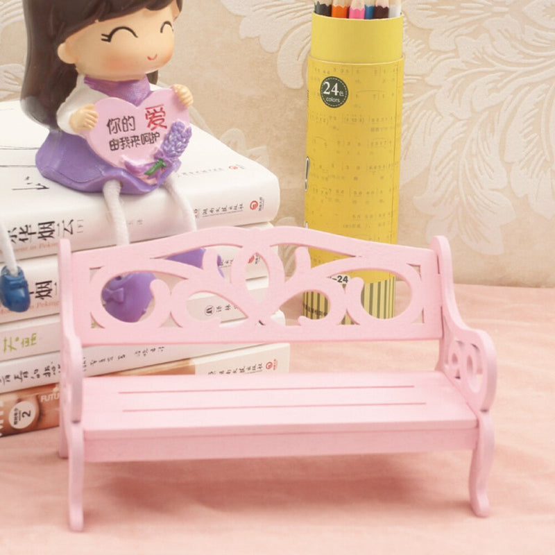 Wood Doll House Chair Furniture Decoration Baby Girls Pretend Play Family  Wood Doll House Furniture Decoration Accessories Toys