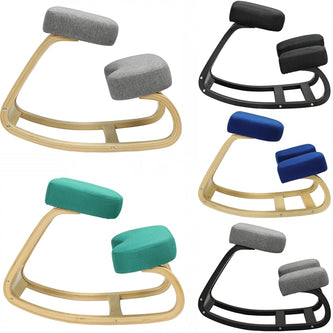 Home Office Ergonomic Kneeling Chair Rocking Balancing Wood Comfortable Kneel Stool for Improving Posture Relieve Knee Pressure