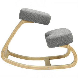 Home Office Ergonomic Kneeling Chair Rocking Balancing Wood Comfortable Kneel Stool for Improving Posture Relieve Knee Pressure
