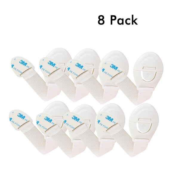 Qshare 8pcs/lot Child Baby Safety Lock Cupboard Cabinet Door Drawer Safety Locks Children Security Protector Baby Care