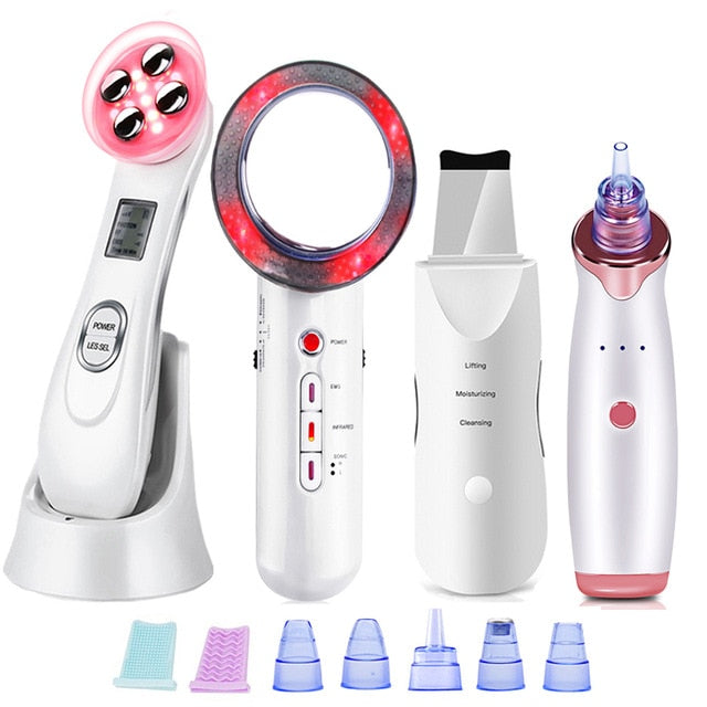 EMS Radio Frequency RF Blackhead Remover Skin Scrubber Infrared Body Slimming Massager Cavitacion Galvanica Cleaning Face Beauty