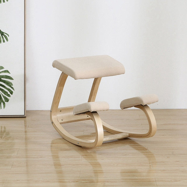 AriceHou Original Kneeling Chair Stool Ergonomic Correct Posture Knee Chair Anti-myopia Chair Wooden Home Office Furniture