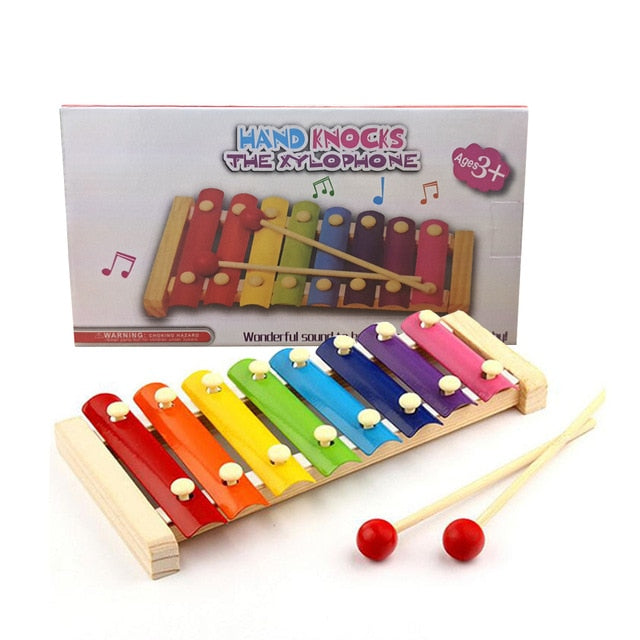 2021 New Toy Xylophone Montessori Educational Toy Wooden Eight-Notes Frame Style Xylophone Children Kids Baby Musical Funny Toys