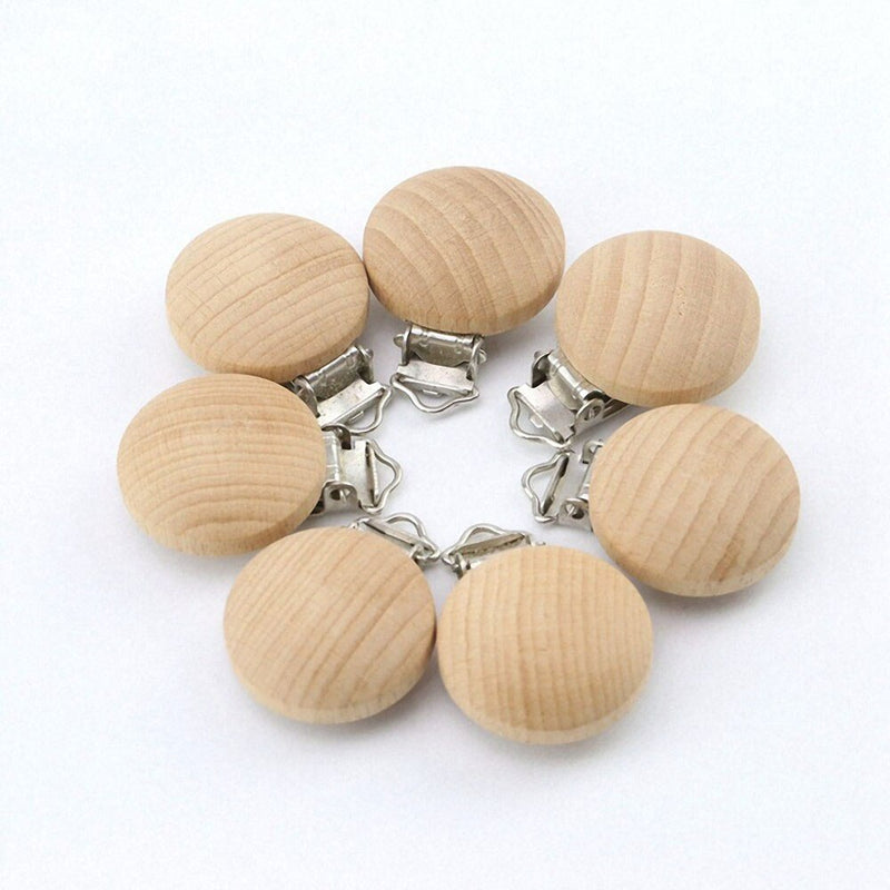 2/5pcs Baby Pacifier Clips Wooden Baby Pacifier Holder Infant Nipple Holder Dummy Clip Beads Soother Teether Feeding and Care