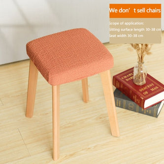 Square Stool Chair Cover Universal Household Elastic Office Dining Table Solid Wood funda de silla Modern Minimalist Multicolor