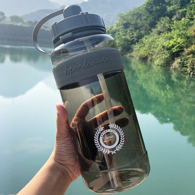 2000ml-600ml Outdoor Fitness Sports Bottle Kettle Large Capacity Portable Climbing Bicycle Water Bottles BPA Free Gym Space Cups