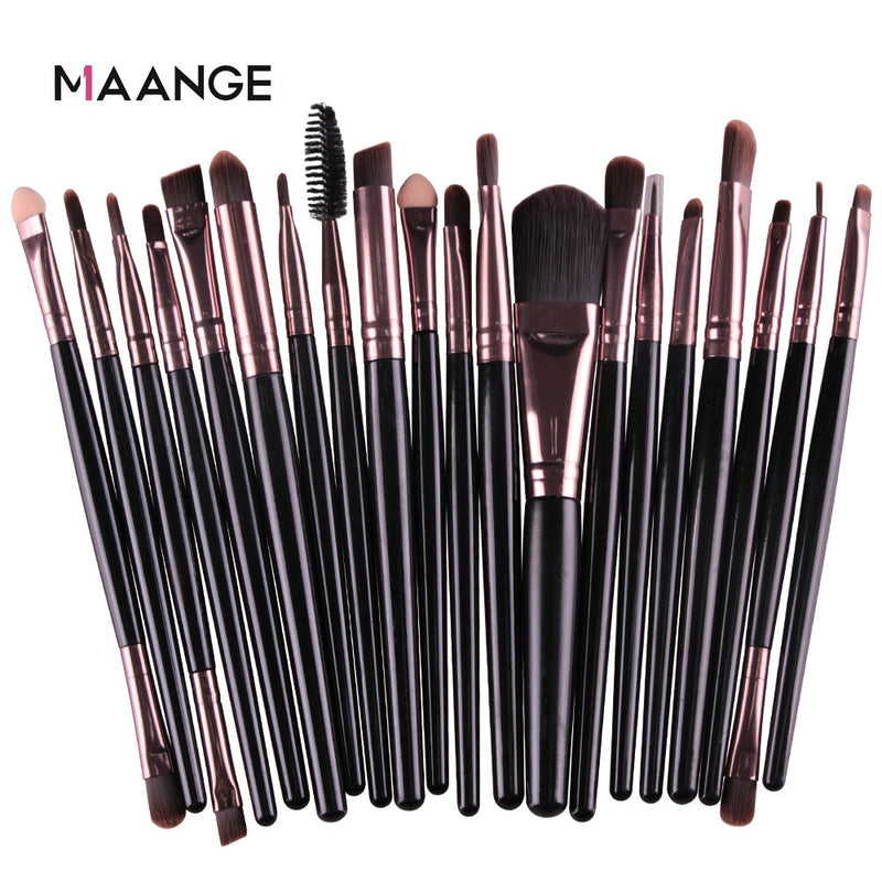 MAANGE 3/20 Pcs Makeup Brush Set Pro Eyeshadow Blending Foundation Powder Eyebrow Brush Double Head Brush Beauty Make Up Kits