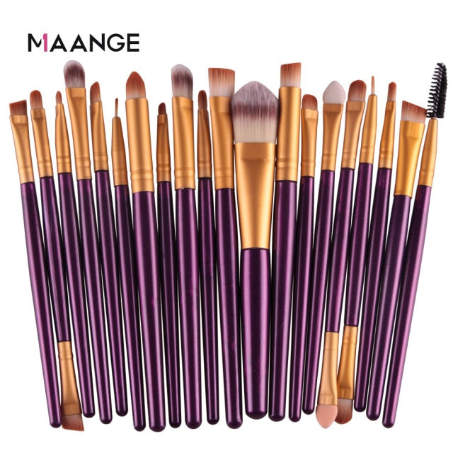 MAANGE 3/20 Pcs Makeup Brush Set Pro Eyeshadow Blending Foundation Powder Eyebrow Brush Double Head Brush Beauty Make Up Kits