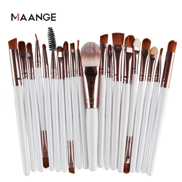 MAANGE 3/20 Pcs Makeup Brush Set Pro Eyeshadow Blending Foundation Powder Eyebrow Brush Double Head Brush Beauty Make Up Kits