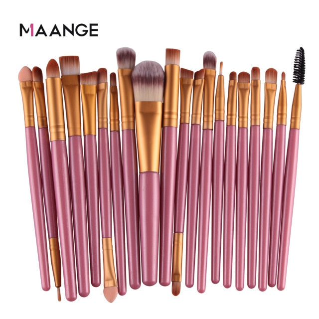 MAANGE 3/20 Pcs Makeup Brush Set Pro Eyeshadow Blending Foundation Powder Eyebrow Brush Double Head Brush Beauty Make Up Kits