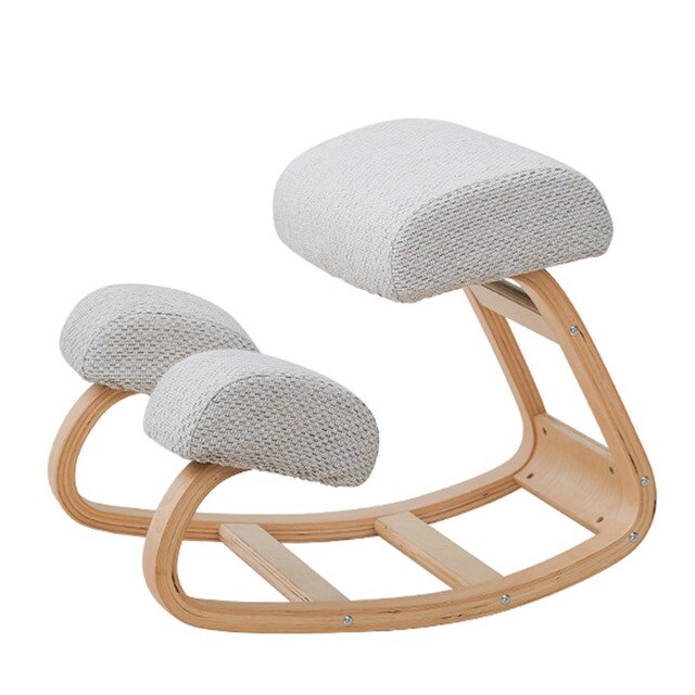 Original Ergonomic Kneeling Chair Stool Home Office Furniture Ergonomic Rocking Wooden Kneeling Computer Posture Chair Design