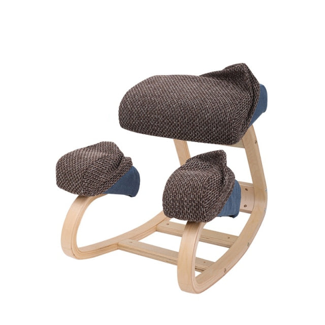 Original Ergonomic Kneeling Chair Stool Home Office Furniture Ergonomic Rocking Wooden Kneeling Computer Posture Chair Design