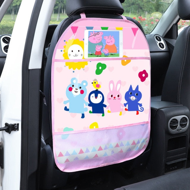 Car Anti Child Kick Pad Auto Care Seat Back Protector Case Cover Cartoon for Baby Kick Mat Mud Clean Plastic Anti-kick Pad