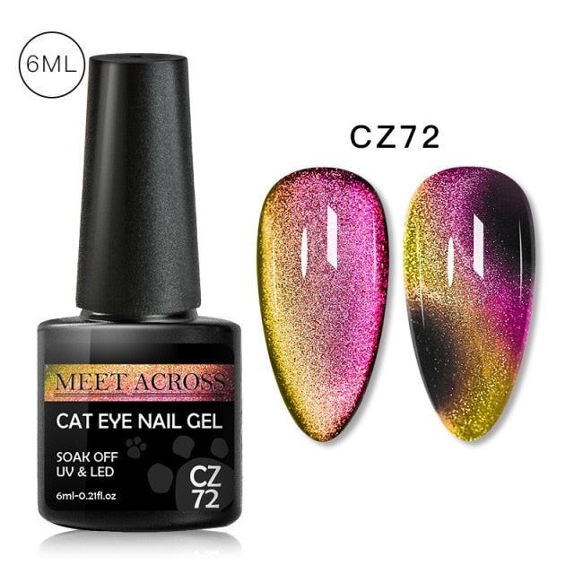 Cat Eye Nail Gel Polish 9D Laser Magnet Varnishes Soak Off UV LED Shimmer Magnetic Lacquers Shiny Beauty Design Polishes