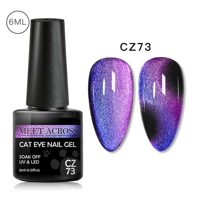 Cat Eye Nail Gel Polish 9D Laser Magnet Varnishes Soak Off UV LED Shimmer Magnetic Lacquers Shiny Beauty Design Polishes