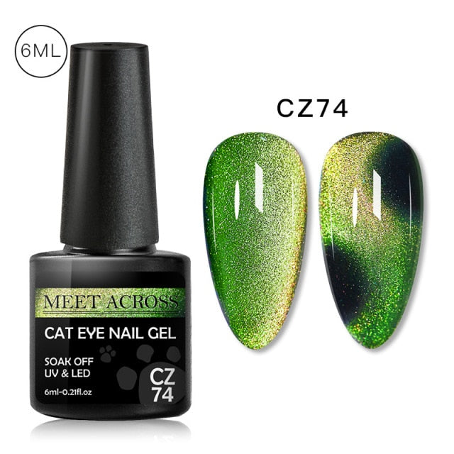 Cat Eye Nail Gel Polish 9D Laser Magnet Varnishes Soak Off UV LED Shimmer Magnetic Lacquers Shiny Beauty Design Polishes