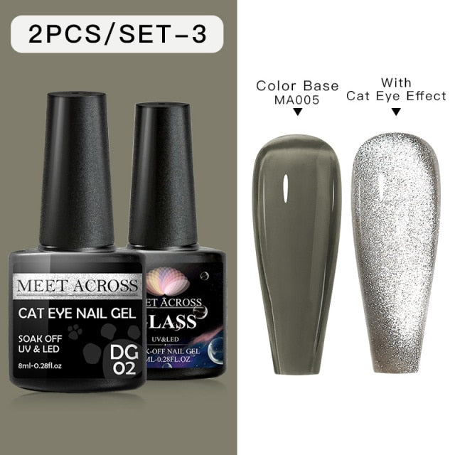 Cat Eye Nail Gel Polish 9D Laser Magnet Varnishes Soak Off UV LED Shimmer Magnetic Lacquers Shiny Beauty Design Polishes