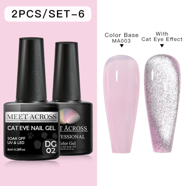 Cat Eye Nail Gel Polish 9D Laser Magnet Varnishes Soak Off UV LED Shimmer Magnetic Lacquers Shiny Beauty Design Polishes