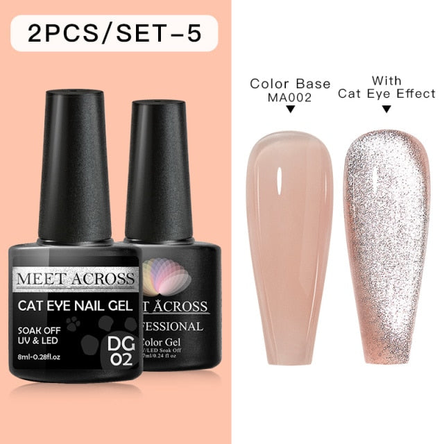 Cat Eye Nail Gel Polish 9D Laser Magnet Varnishes Soak Off UV LED Shimmer Magnetic Lacquers Shiny Beauty Design Polishes