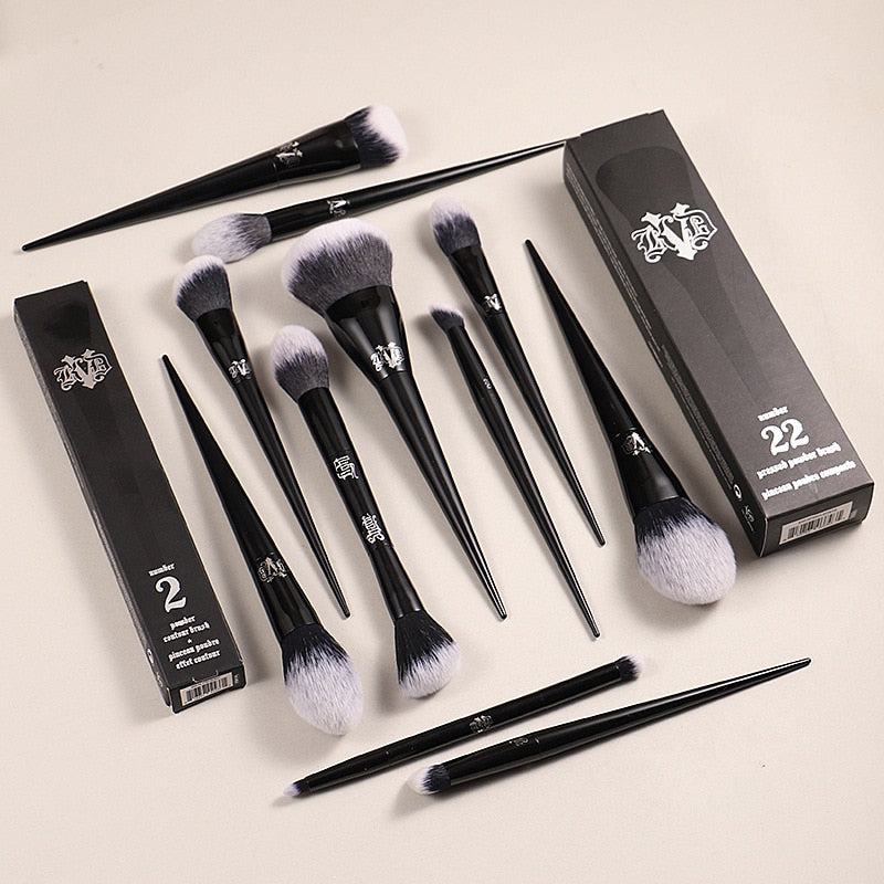 10Pcs Makeup Brushes Set Cosmetic Foundation Powder Blush Eye Shadow Blending Concealer Beauty Kit Make Up Brush Tool Maquiagem