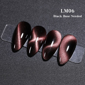LEMOOC Cat's Eye Magnetic Nail Polish Gel Soak Off UV LED Nail Varnish Lacquers Shiny Glitter Beauty Design Cat Polishes