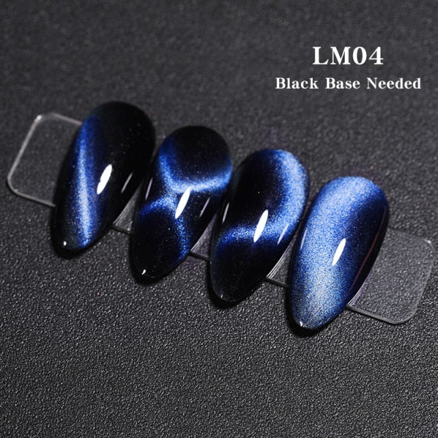 LEMOOC Cat's Eye Magnetic Nail Polish Gel Soak Off UV LED Nail Varnish Lacquers Shiny Glitter Beauty Design Cat Polishes