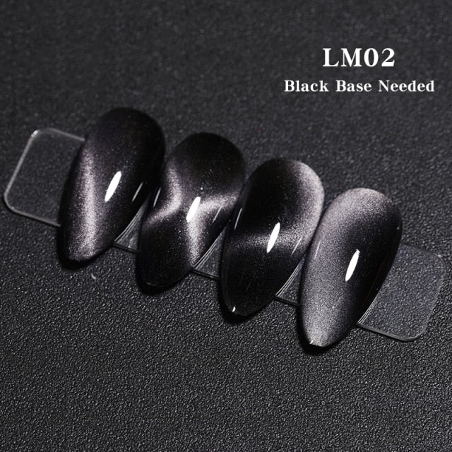 LEMOOC Cat's Eye Magnetic Nail Polish Gel Soak Off UV LED Nail Varnish Lacquers Shiny Glitter Beauty Design Cat Polishes