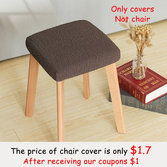 Square Stool Chair Cover Universal Household Elastic Office Dining Table Solid Wood funda de silla Modern Minimalist Multicolor