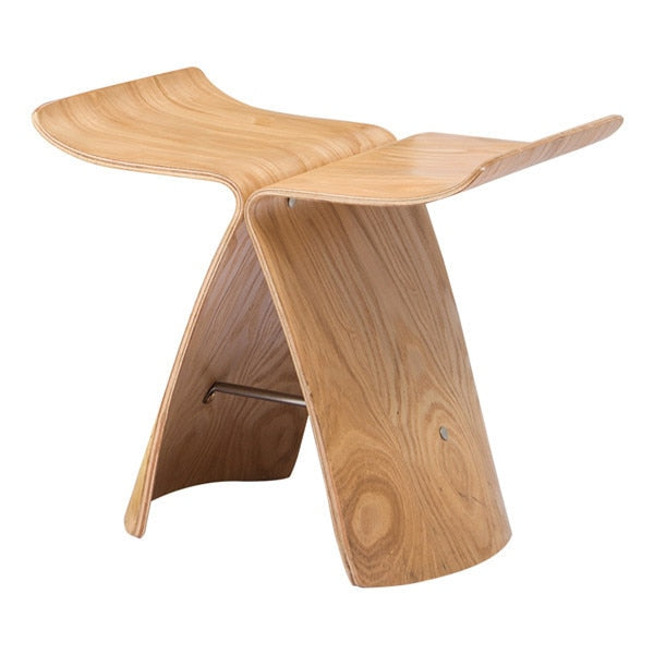 Butterfly Stool Made from Ash Plywood 4 Colors Natural/Black/Walnut Stool Chair For Living Room, Bedroom Wooden Stool Display