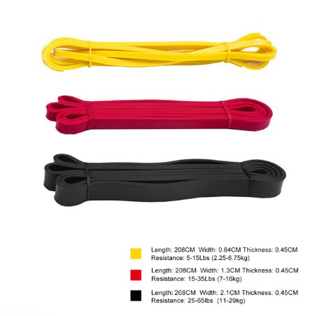 Unisex Fitness Rubber Resistance Bands Yoga Pilates Elastic Loop Crossfit Expander Strength Gym Exercise Equipment Training