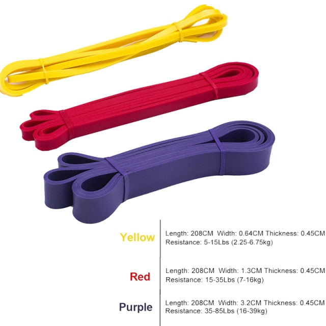 Unisex Fitness Rubber Resistance Bands Yoga Pilates Elastic Loop Crossfit Expander Strength Gym Exercise Equipment Training