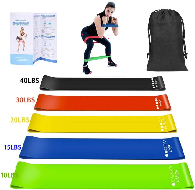 Resistance Bands Set Exercise Bands with Door Anchor Legs Ankle Straps for Resistance Training Physical Therapy Home Workouts