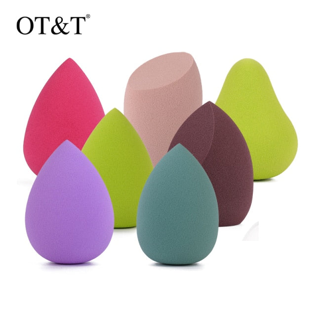 OT&T Makeup Sponge Set  Face Beauty Cosmetic Powder Puff For Foundation Cream Concealer Make Up Blender Tools