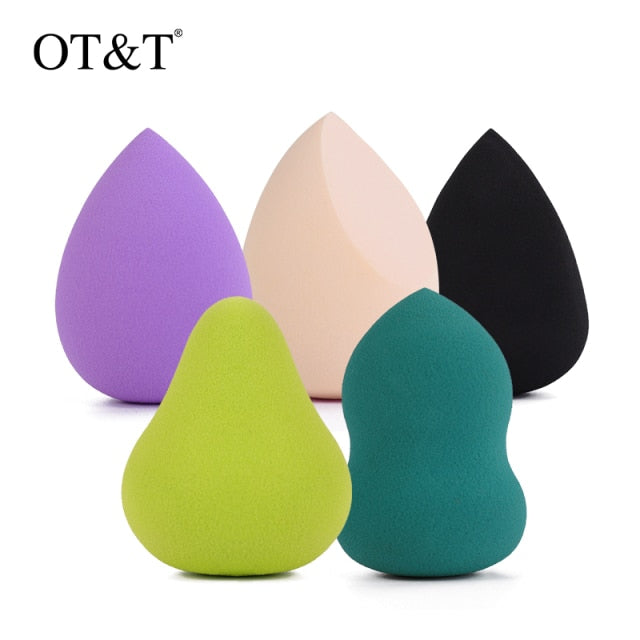 OT&T Makeup Sponge Set  Face Beauty Cosmetic Powder Puff For Foundation Cream Concealer Make Up Blender Tools