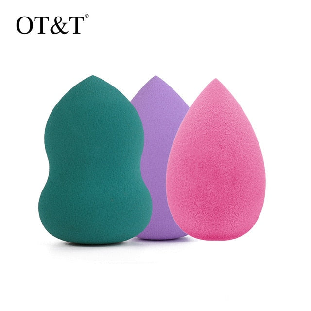 OT&T Makeup Sponge Set  Face Beauty Cosmetic Powder Puff For Foundation Cream Concealer Make Up Blender Tools