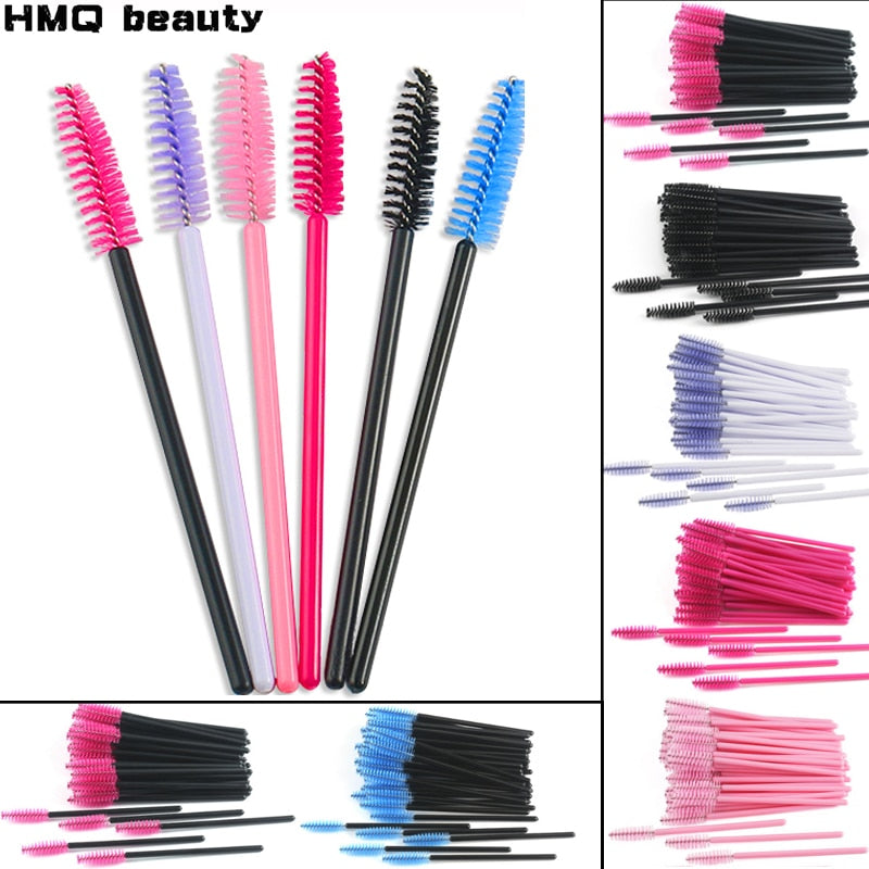 Eyelash Extension Disposable Eyebrow brush Mascara Wand Applicator Spoolers Eye Lashes Cosmetic Brushes Set makeup tools