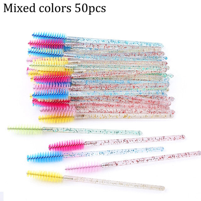 Eyelash Extension Disposable Eyebrow brush Mascara Wand Applicator Spoolers Eye Lashes Cosmetic Brushes Set makeup tools