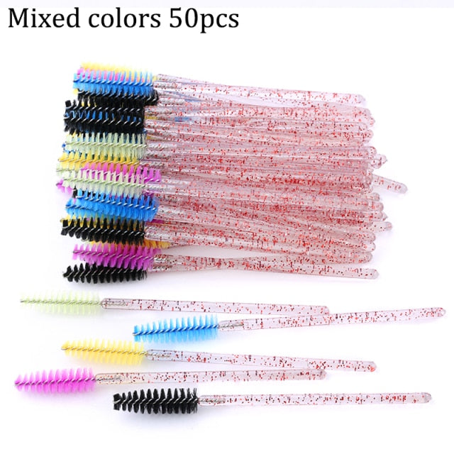 Eyelash Extension Disposable Eyebrow brush Mascara Wand Applicator Spoolers Eye Lashes Cosmetic Brushes Set makeup tools