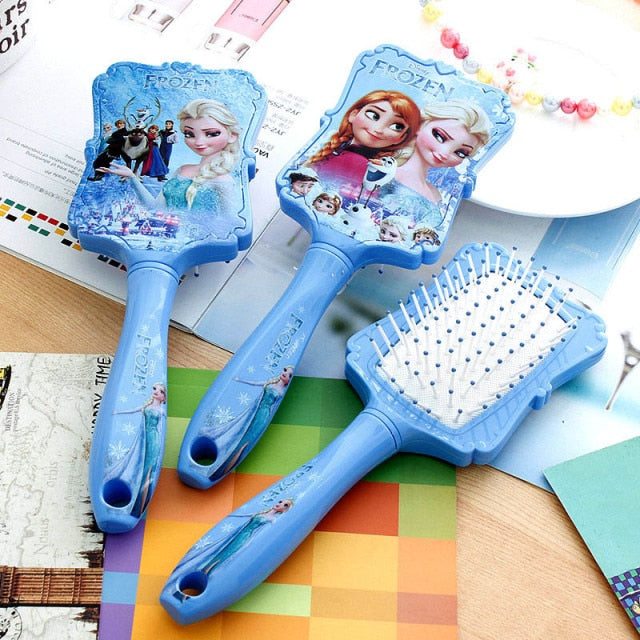 Disney Frozen Comb 3D Mickey Minnie Comb Elsa Anti-Static Air Cushion Hair Care Brushes Baby Girls Dress Up Makeups Toy Gifts