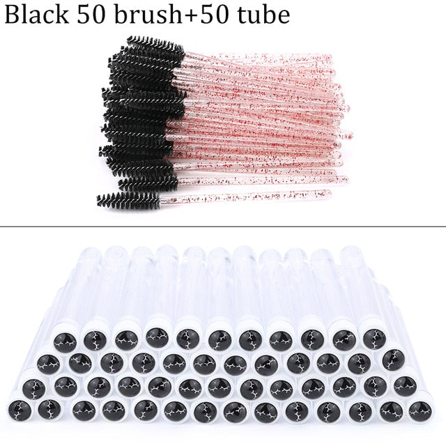 Reusable Eyebrow Brush Tube Disposable Eyelash Brush Eyebrow Brush With New Eelash Resin Drill Replaceable Makeup Brushes